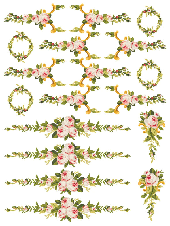 Petite Fleur Pink Paint Inlay by Iron Orchid Designs IOD