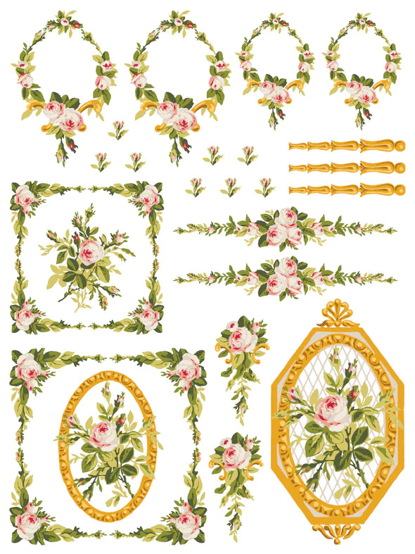 Petite Fleur Pink Paint Inlay by Iron Orchid Designs IOD