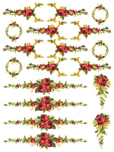 Petite Fleur Red Paint Inlay by Iron Orchid Designs IOD