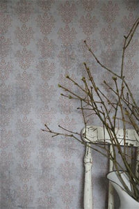 Wallpaper / wall paper - Grey / Pink