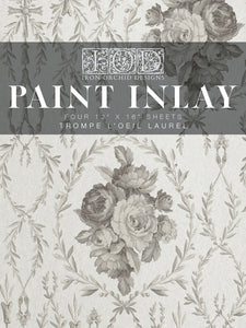 Trompe L'oeil Laurel  Paint Inlay by Iron Orchid Designs IOD