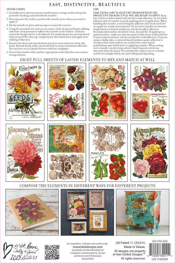 Seed Catalogue Transfer by Iron Orchid Designs IOD