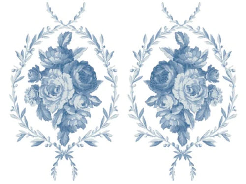 Trompe L'oeil Bleu Paint Inlay by Iron Orchid Designs IOD