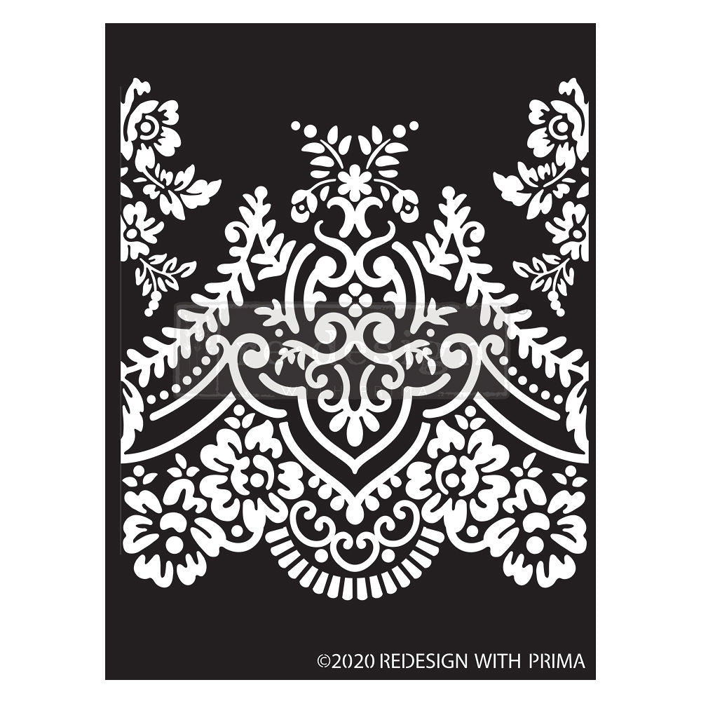 Elegant Lace Stencil, Redesign with Prima