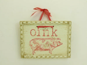 Rustic Farmhouse Kitchen Sign, Farmyard Piggy sign