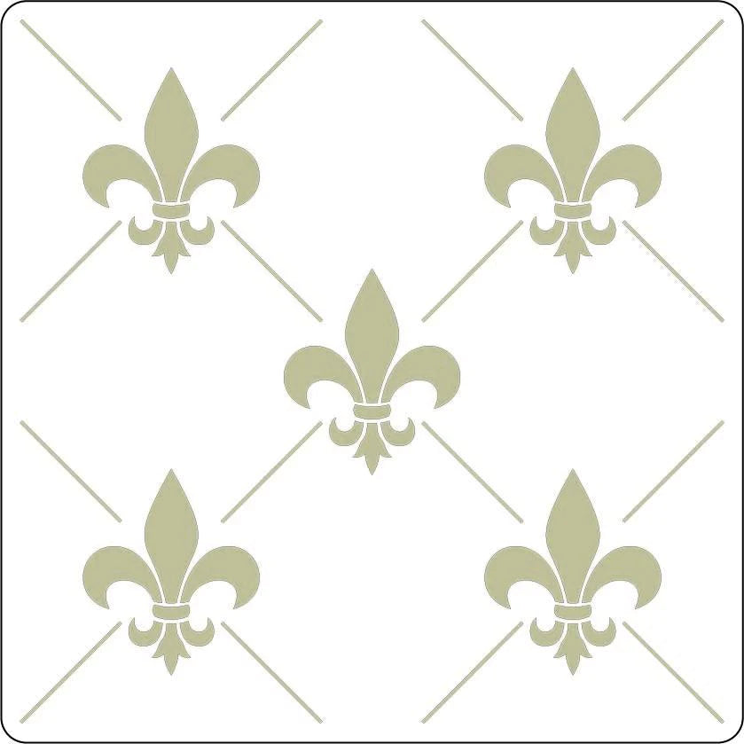 Fleur de lys stencil