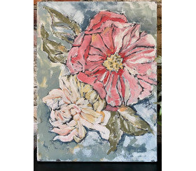 Peonies Double Stamp by Iron Orchid Designs IOD